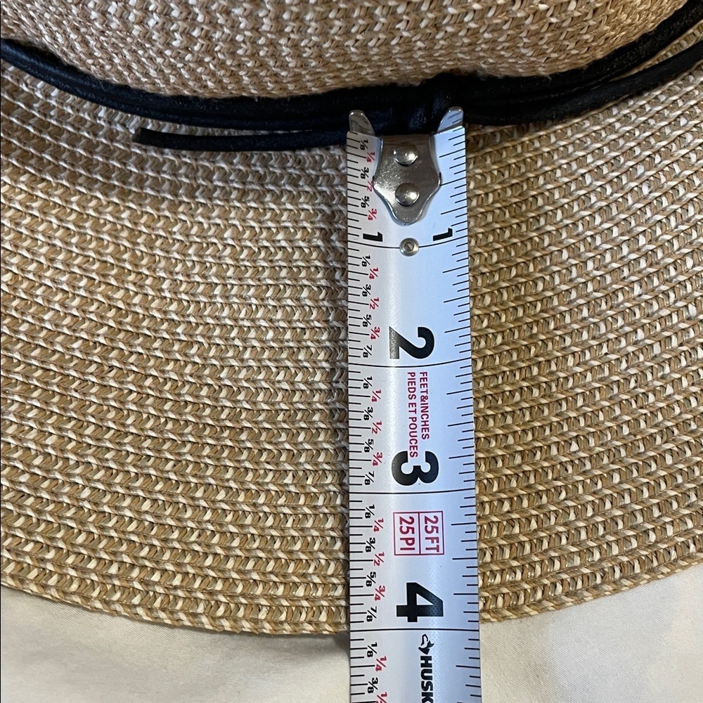 Talula | Tan | Straw | Black Cow Leather Band | Sun Hat | ResortWear | Size S - Picture 15 of 15